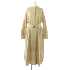 プラステ PLST キュプラバンドカラーシャツワンピース M ベージュ /ES ■OS