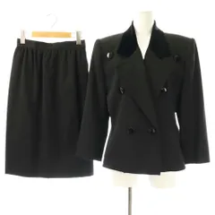 ジバンシィ GIVENCHY セットアップスーツ ダブルジャケット スカート 8 ブラック /DO ■OSのサムネイル