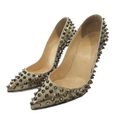 クリスチャンルブタン Christian louboutin パンプス ハイヒール スタッズ ポインテッドトゥ 36 ゴールドカラー /FF ■GY19
