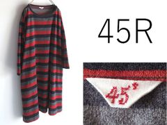 【人気】　45R wool縮絨ストール　マフラー　Rロゴ　チェック柄　フリンジ 人気】 45R wool縮絨ストール マフラー Rロゴ チェック柄 フリンジ
