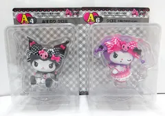 【中古】 Happyくじ My Melody ＆ Kuromi 50th＆20th Anniversaries A賞 クロミ フィギュア　２点セット