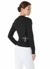 ルコックスポルティフゴルフ ブラック 刺繍 ニット S レディース 新品