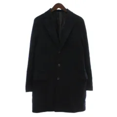 バーニーズニューヨーク BARNEYS NEW YORK チェスターコート アウター ウール カシミヤ混 ミドル M 紺 ネイビー /XZ ■GY35のサムネイル