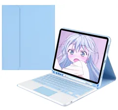 【数量限定】タッチパッド付き iPad Air5 Air4 キーボードカバー 人気 iPad Air 11インチ(M2) 2024 キーボーケース Apple Pencil収納可能 ワイヤレスBluetooth キーボード 分離式 超軽量 手帳型 可愛い お洒