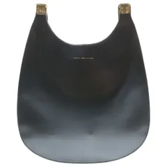 TOMMY HILFIGER (トミーヒルフィガー) ゴールド金具 ソフト ターンロック レザー ショルダーバッグ ブラック