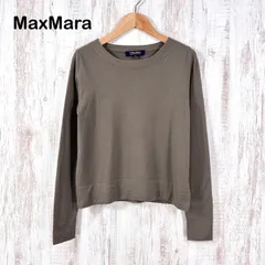 S Max Mara エスマックスマーラ クルーネック ロングスリーブ ウォッシャブル ウールニット セーター ブラウンのサムネイル