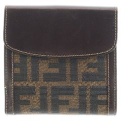 FENDI フェンディ 二つ折り財布 ズッカ柄 ブラウン キャンバス - メルカリ
