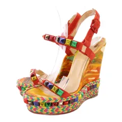 クリスチャンルブタン Christian louboutin カタクロウ ストラップサンダル ハイヒール スタッズ 36 マルチカラー /KH