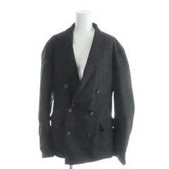 ランバン LANVIN ジャケット ダブル 薄手 長袖 44 黒 ブラック /APのサムネイル