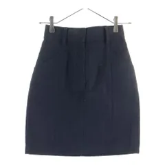 SAINT LAURENT PARIS (サンローランパリ) ベルトループ付コットンデニムタイトスカート ブラック 489412 Y094R