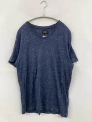 BEAMS ビームス Tシャツ/カットソー M ブルー 無地 ミドル丈 半袖 Vネック