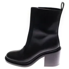 JIL SANDER (ジルサンダー) フロントゴア レザーブーツ レディース ブラックのサムネイル