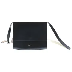 Lui's (ルイス) スプリットレザー フラップショルダーバッグ ブラック
