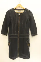 【中古】 BURBERRY BLUE LABEL レディースワンピース 36 デニム風 ワンピース BURBERRY BLUE LABEL 36 インディゴブルー 藍 無地