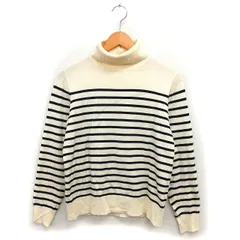 ロペピクニック ROPE Picnic タートルネック ニット カットソー ボーダー リブ ハイゲージ 長袖 38 ベージュ /NT4
