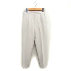 カリテ qualite イージーパンツ スラックス タック センタープレス 無地 34 アイボリー /NT24