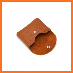 【新品】 【韓国デザイン】名刺入れ レーディス 　 カード入れ　小物入れ　薄型 軽量 名刺ケース　100%本革　シンプル仕様 　 (ブラウン) 1