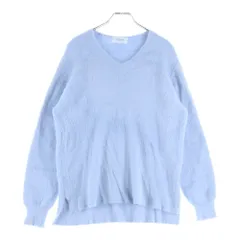 OPAQUE.CLIP (オペークドットクリップ) フェザーヤーン Vネックニット セーター ブルー レディース 637-19036