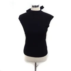 スナイデル SNIDEL バックリボンフレンチスリーブ ニット プルオーバー 無地 F ブラック 黒 /FT16