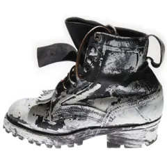 Maison Martin Margiela (メゾンマルタンマルジェラ) SIERRA BOOTS シエラブーツ ペイント加工 ブラック/ホワイト S58WU0421 P8192のサムネイル