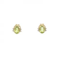 K18YG ペリドット ピアス