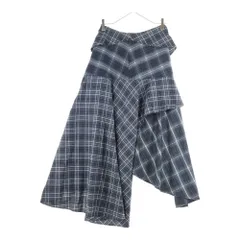 EMODA (エモダ) チェック アシンメトリードッキングスカート ブラック