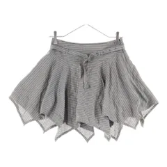 EMODA (エモダ) チェック ハイウエストマークミディフレアスカート グレー