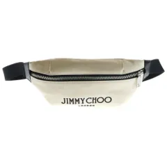 JIMMY CHOO (ジミーチュウ) FINSLEY フィンズリー フロントロゴ キャンバスボディバッグ アイボリーのサムネイル