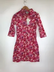 タグ付き Rue Blanche 花柄シャツワンピース レディース 2 レッド×ピンク 3221202603130022のサムネイル