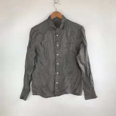 無印良品 リネンシャツ メンズ M グレー 3221202603130023