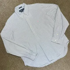(XL) POLO ポロラルフローレン ストライプ ハーフ ボタン シャツ kenneth