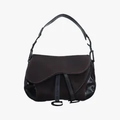 クリスチャンディオールChristian Diorダブルサドル ブラウン レザー RU 1010