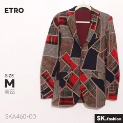 美品 ETRO アウター 総柄 パッチワーク ウール混　ポケット付き　二つボタン テーラード ジャケットのサムネイル