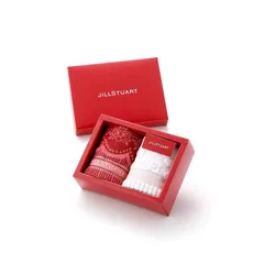 【新品】 JILL STUART(ジルスチュアート) ボヌール タオルギフト タオルハンカチ2Pギフト レッド 箱入り フラワー 58-3249100