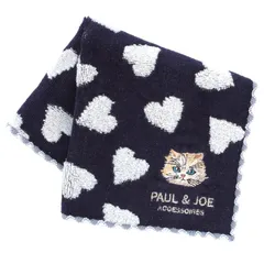 【新品】 [PAUL&JOE ACCESSOIRES] ポール＆ジョー タオルハンカチ ジプシー刺繍 (ネイビー) 婦人 レディース タオル ハンドタオル 約25cm 000287-0008-03 1