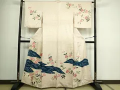 平和屋着物■訪問着　刺繍　枝花文　金彩　正絹　逸品　DAAW9999sf