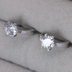 【フープピアス 幅5mm 色:シルバー】[Adelina Style] ピアス レディース 人気 つけっぱなし フープピアス 1ペア リングピアス 大粒5A キュービックジルコニア S925 純銀製 金属アレルギー対応 (シルバー)