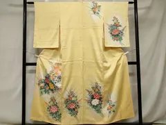 平和屋着物■訪問着　手描き　枝花文　暈し染め　金彩　正絹　逸品　CAAY1324ev