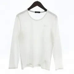 バーバリーブラックレーベル BURBERRY BLACK LABEL Tシャツ カットソー 長袖 ワンポイント コットン 白 ホワイト 2