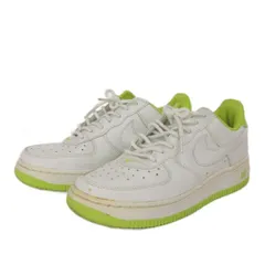 ナイキ NIKE WMNS AIR FORCE 1 LOW スニーカー ローカット 310179 白 ホワイト 黄緑 US6.5 23.5cm 靴 ■FF