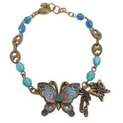 アナスイ ANNA SUI ブレスレット 蝶モチーフ ビーズ 青 ブルー ■OOMのサムネイル