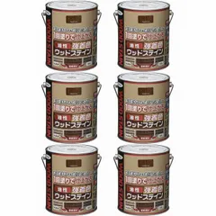 アサヒペン 油性強着色ウッドステイン ウォルナット 1.6L 6缶セット