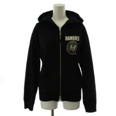 ヒステリックグラマー HYSTERIC GLAMOUR ラモーンズ RAMONES パーカー ジップアップ ロゴ F 黒 ブラック 2CF-7740 /AN67