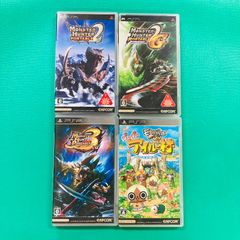 [4 점 세트] PSP 몬스터 헌터 휴대용 2nd 몬스터 헌터 휴대용 2nd G 몬스터 헌터 휴대용 3rd 몬한 일기 따끈따끈 아이루 마을 CAPCOM 주식회사 캡콤 플레이 스테이션 휴대용
