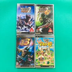 【４点セット】PSP モンスターハンターポータブル 2nd モンスターハンターポータブル 2nd G モンスターハンターポータブル 3rd モンハン日記 ぽかぽかアイルー村 CAPCOM 株式会社カプコン プレイステーションポータブル
