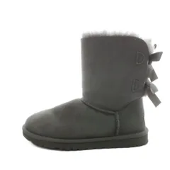 アグ オーストラリア UGG australia クラシック ベイリー ボウ CLASSIC BAILEY BOW ムートンブーツ ショートブーツ リボン 22.0cm グレー 1002954 /AN2 ■MA