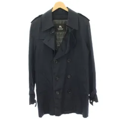 バーバリーブラックレーベル BURBERRY BLACK LABEL トレンチコート スプリングコート ライナー付き M 紺 ネイビー D1A21-507-29 /HN