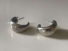 CELINE トリオンフ フープピアス シルバー - メルカリ