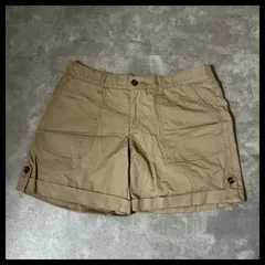 ショートパンツ LL ベージュ ウエストゴム ワイド コットン カジュアル