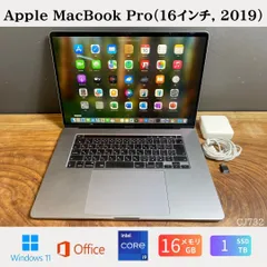 ［良品］Apple MacBook Pro（16インチ, 2019）/ Core i9 / メモリ16GB / SSD1TB / Windows11 / Office2024 / CJ732